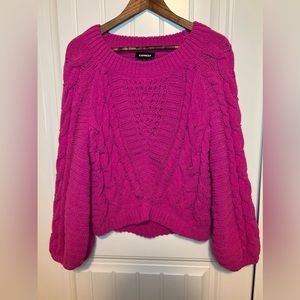 Sj87 Express Magenta Knit Sweater